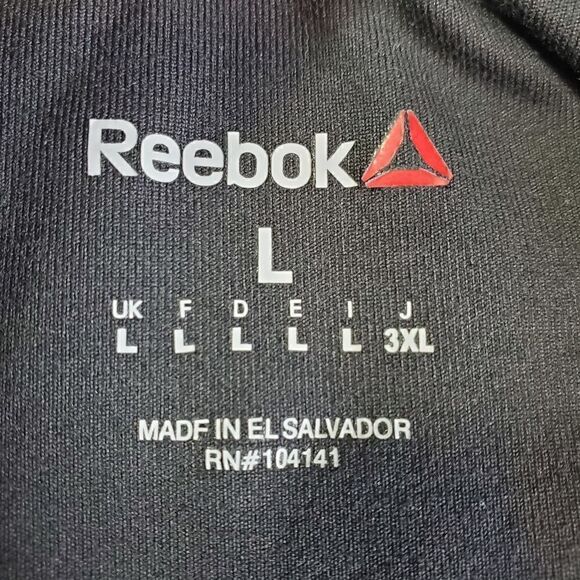 Reebok Leggings Womens Large Black Multicolor Speedwick Activewear Capris - Picture 2 of 7